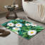 20 po x 32 po Tapis pelucheux antidérapant à motif de marguerite verte pour salle de bain-1700575541