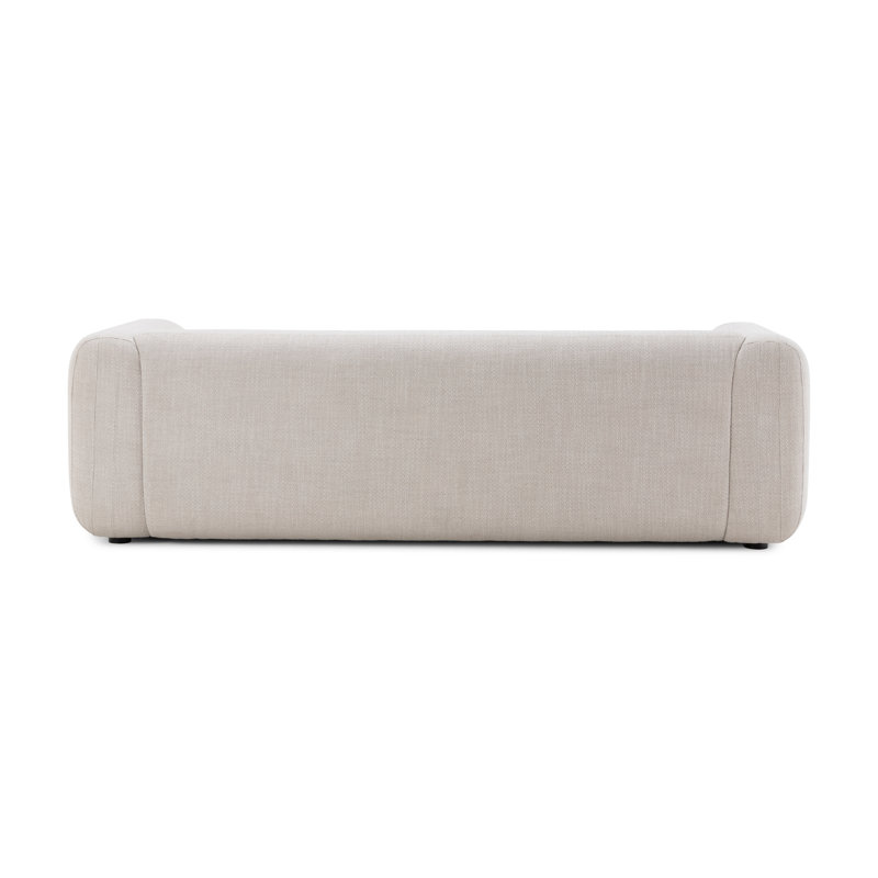 Gibson Wheat 96'' Polyester Blend Tuxedo Arm Sofa