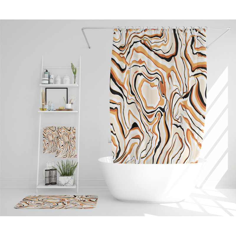 Navaiah Polyester Shower Curtain Set