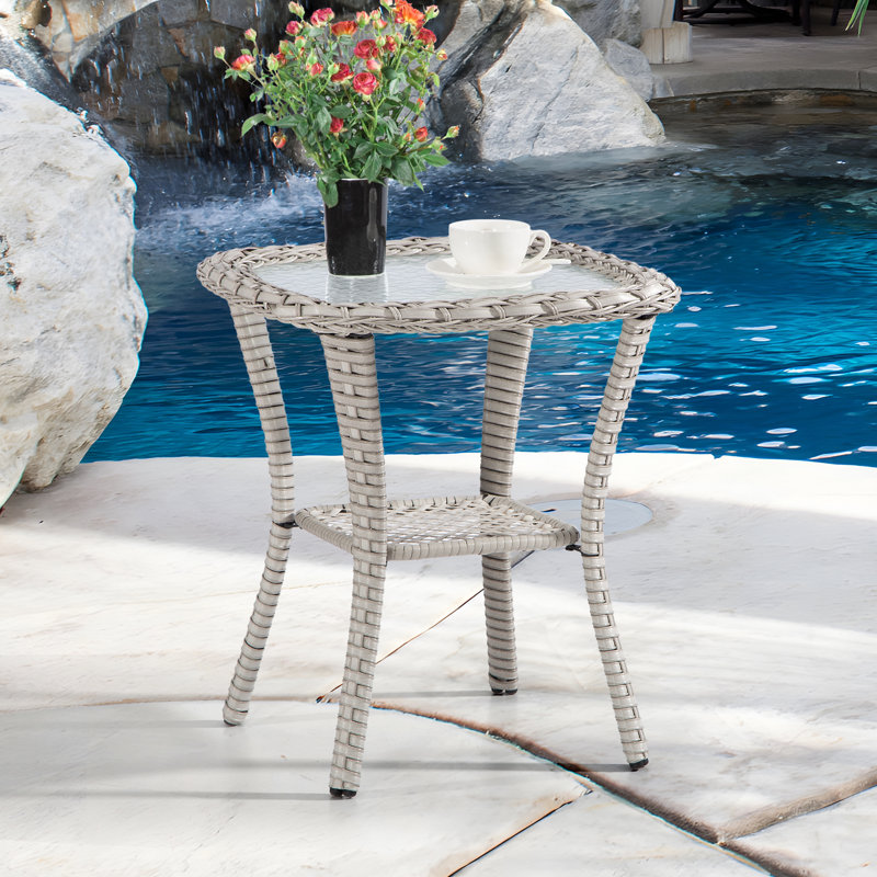 Stanback Square Metal Outdoor Side Table , 20'' in. W 20'' in. D