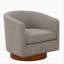 Chaise pivotante en tissu et bois-54910489
