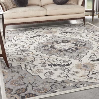 Tapis ivoire traditionnel Rheba
