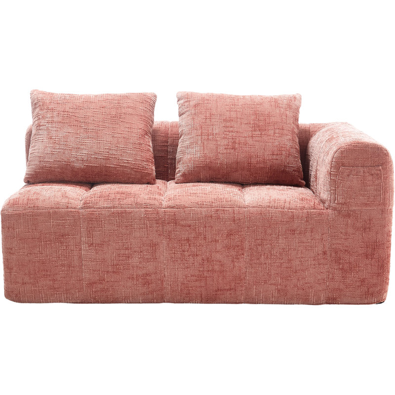 Chenille modulaire - Poupée en coton et conception ergonomique, canapé minimaliste en mousse à rebond rapide, Rose