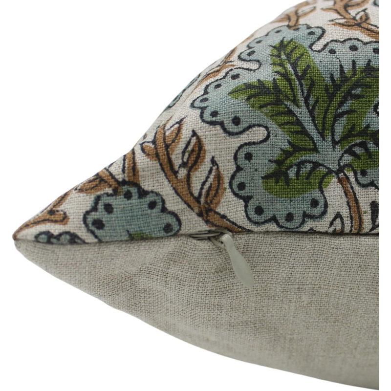 Hand Block Pirnt Pillow Cover Linen Hand Blocl Pirnt From Decorative Cushion Cover Block Print Couch Cushion Cover ( Pushp Samhita )