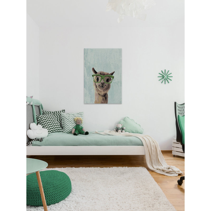 Green Glasses - Wrapped Canvas Painting, 38cm H x 25cm W x 3.81cm D