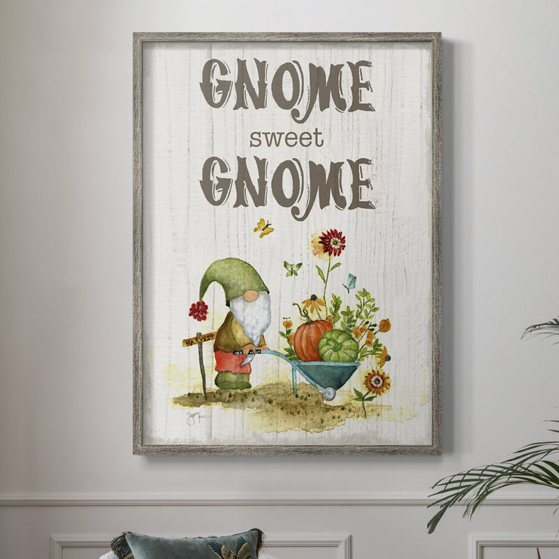 Gnome Home Framed Print - Solid Wood, 30" H x 24" W