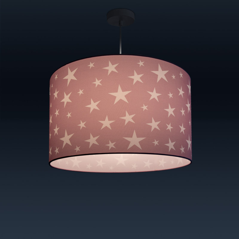 Drum pendant lamp 1-light Cato, Pink