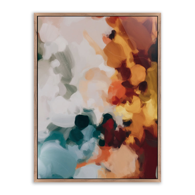 Ember Painting by Patricia Vargas, Rustic Walnut Framed, 32" H x 24" W