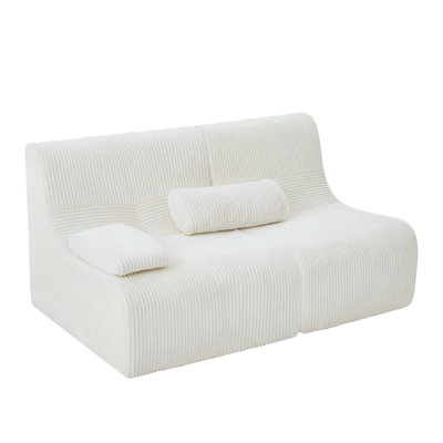 Canapé d'angle moderne, canapé sans structure, canapé confortable, causeuse pour salon, chambre, appartement et petits espaces