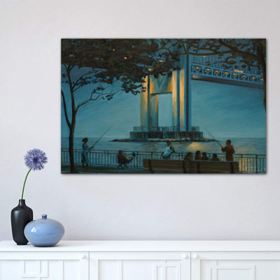 Pont Verrazano au crépuscule par Nick Savides - reproduction d'art