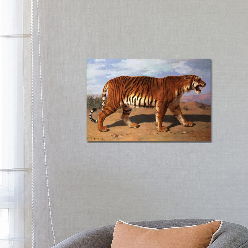 Stalking Tiger 1 Piece Wrapped Canvas Painting, 66.04 cm H x 45.72 cm W x 3.175 cm D