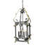 Chelsea 4 - Light Lantern Square Pendant with Wrought Iron Accents-66063801-66063802
