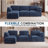4 - Piece Teddy Modular Sectional Sofa Cloud Couch with Ottoman and 2 Storage Side Table-793588774-798281544