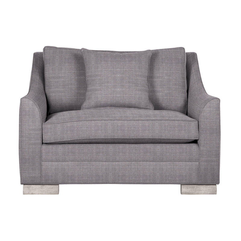 Chaise et demi 50,5 po Nicholas, Chenille nomade ardoise Crypton®, Gris tourterelle