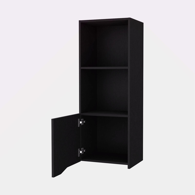 Wall Cabinet With One Door, Black
