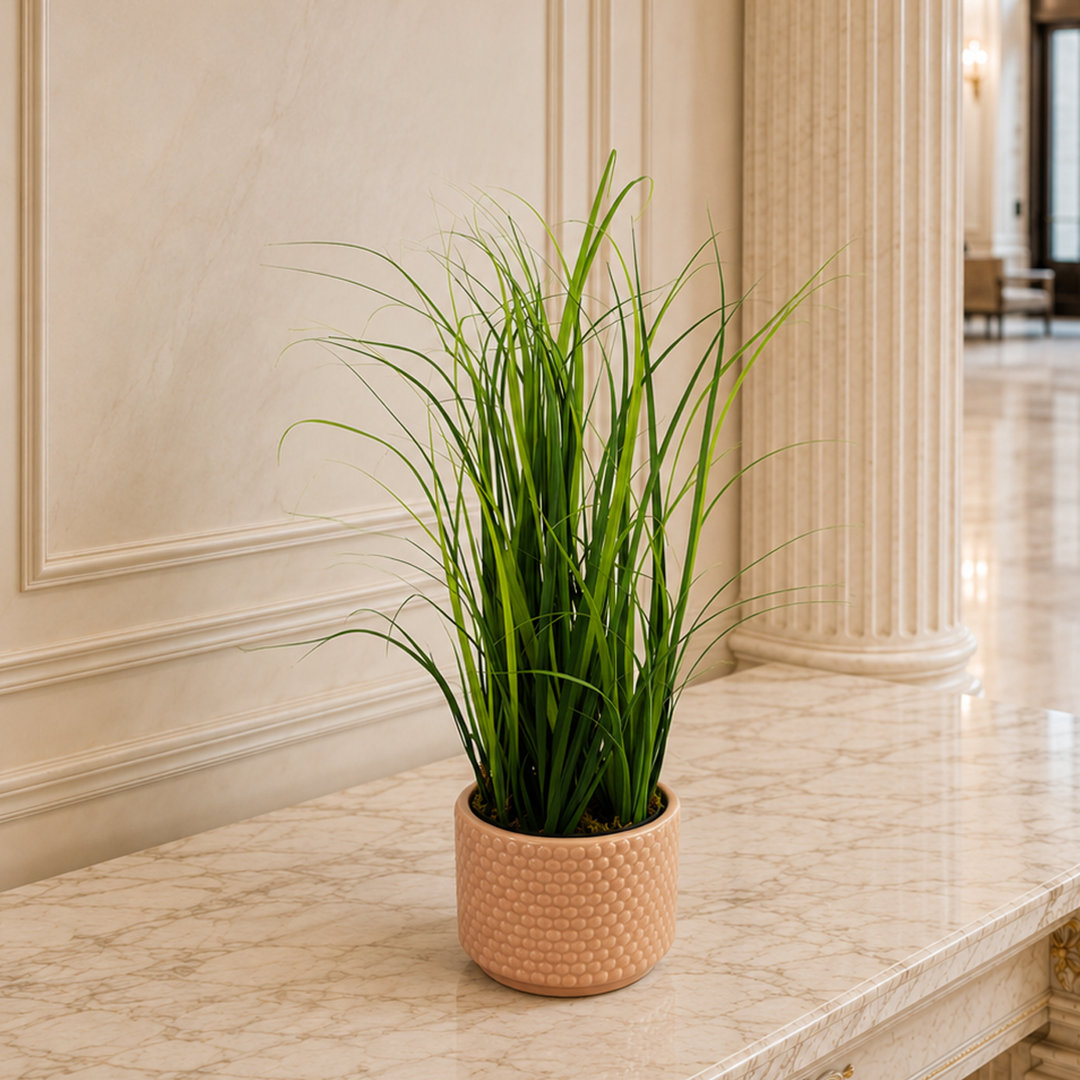 60cm Faux Onion Grass Grass in Ceramic Pot