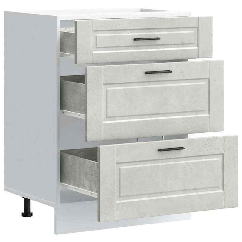 Armoire de cuisine Vidaxl, Gris béton