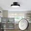 Plafonnier semi-encastré, éclairage de plafond près du plafond de 12 po, luminaire à DEL de 18 W, cadre en métal et abat-jour en acrylique, 4 000 K, sans intensité variable-100174632