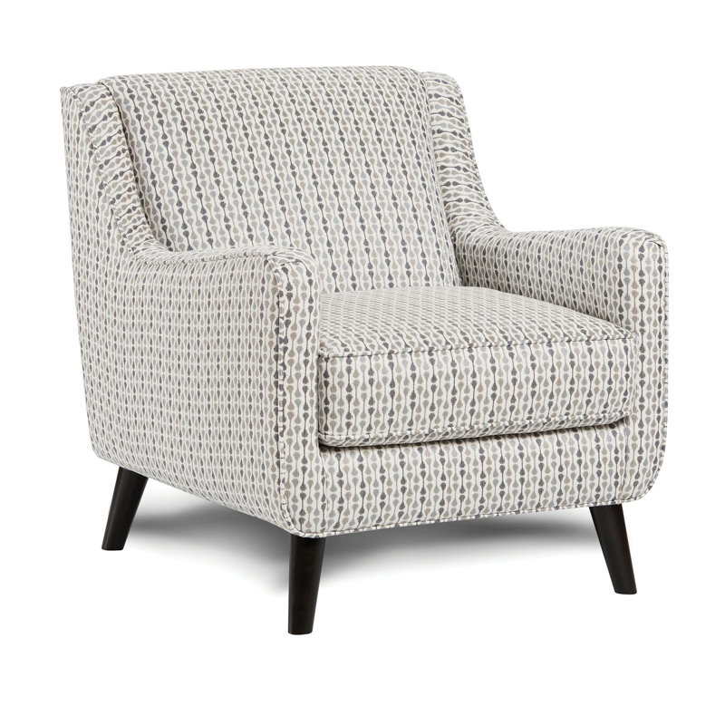 32.4" W Transitional Accent Chair, Stripe Multi