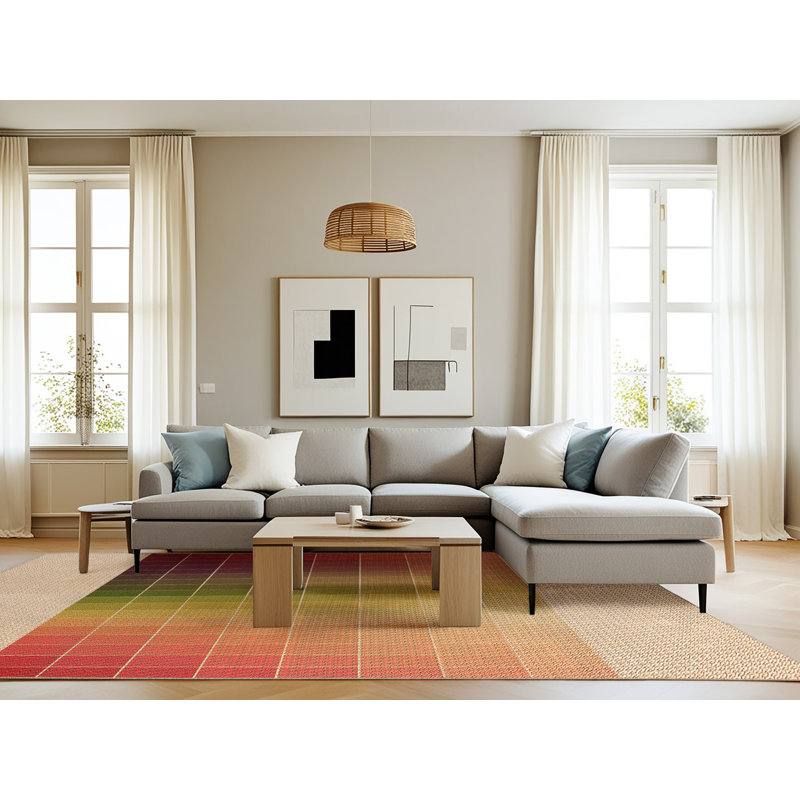 Tapis 100% à motif lavable à la machine 2989, Rectangle 8 pi x 10 pi