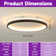 Deontee Modern Dimmable LED Flush Mount Ceiling Light with Remote Control