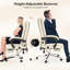Fauteuil de massage Massage avec repose-pieds, chaise de bureau grande et haute, chaise d'ordinateur ergonomique Leathaire à haut dossier avec support lombaire réglable et hauteur du dossier-1524496586