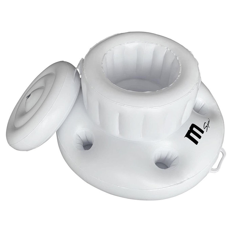 64cm Inflatable PVC Spa Drink and Snack Holder with 5 Cup Holders, Carry Straps