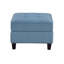 Repose-pieds avec rangement capitonné bleu en bois massif confort moderne 1pc