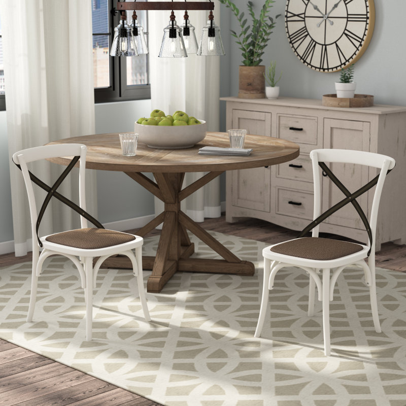 Deason 18.1'' H Oak Side Chair, Ivory