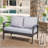 HONOLULU Wicker Loveseat With Weather-Resistant Cushions And Sturdy Iron Frame For Outdoor Comfort And Style
