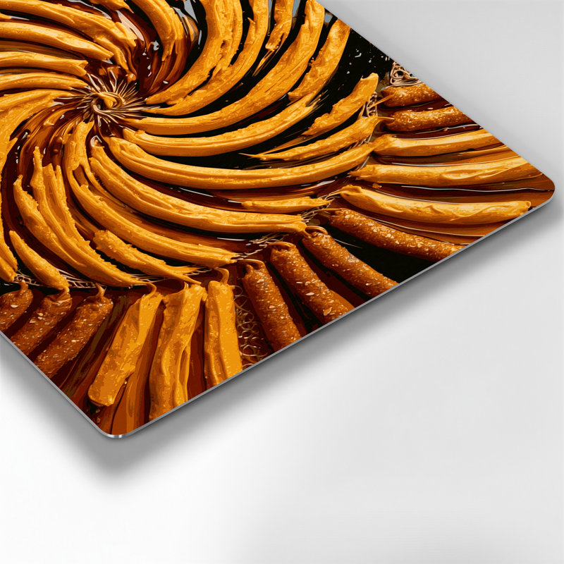 Dessert Jalebi, art mural en métal brun, H 11 po x l 14 po