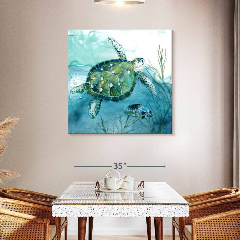 Tortue de mer Brampt Delray I, H 39 po x l 39 po