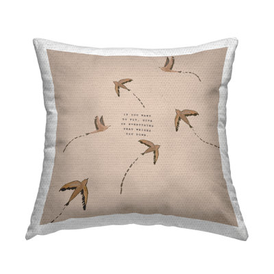 If You Want To Fly Outdoor Printed Pillow by Amelia Noyes