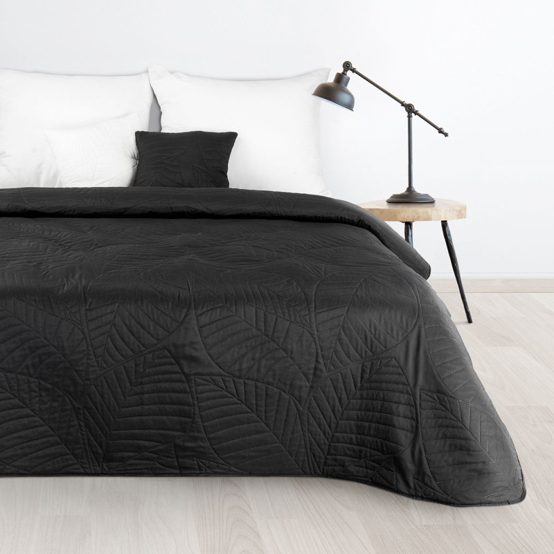 Mercer41 Renken Geometric Shapes Bedspread, W170 x L210cm, Black
