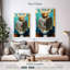 Golden retriever sur une toilette sur toile-940256000
