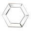 Miroir de décoration intérieure 20 "x 18", forme hexagonale, design moderne en verre pour différentes pièces mur 20,7 x 1,6 x 17,9, convenant à plusieurs thèmes de pièce-121086468-121086467