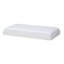 Structure de lit simple blanc Baxton Studio avec revêtement en tissu et rembourrage en mousse H 4,65 po