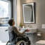 Miroir inclinable avec lumières DEL Maytha