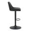 Tabouret pivotant à hauteur réglable Michael, ensemble de 2, en similicuir noir-1881537796