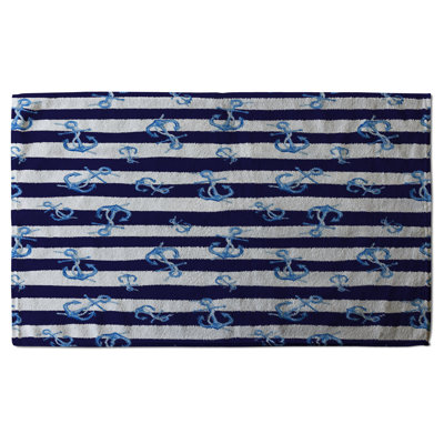 Cotton Stripe Waffle Tea Towel Kitchen Towel