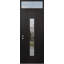 Porte d'entrée avant à panneau en acier noir Diamond-115811894-115811885