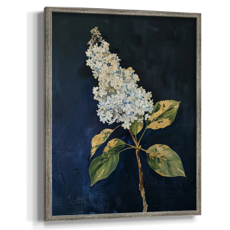 Reproduction encadrée FLORAL Series CLXIV - bois massif, H 11 po x l 9 po