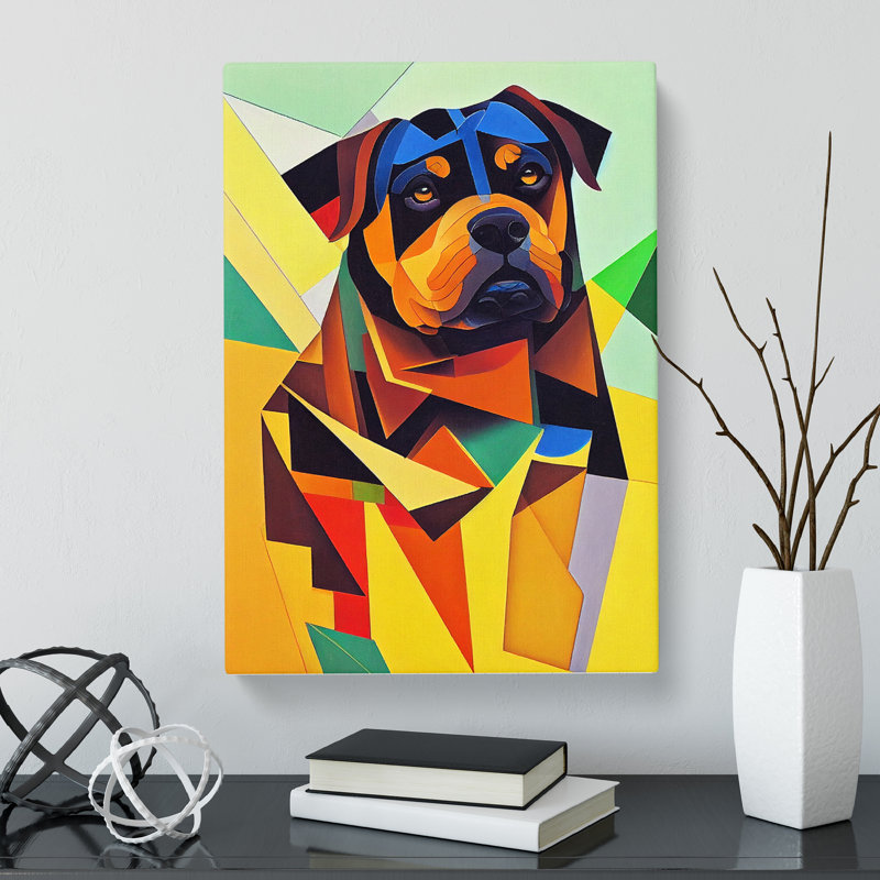 Rottweiler Cubism Vol.2 - Wrapped Canvas Print, 50cm H x 35cm W x 3cm D