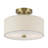 Monroe 2 Light Antique Brass Medium Semi-flush