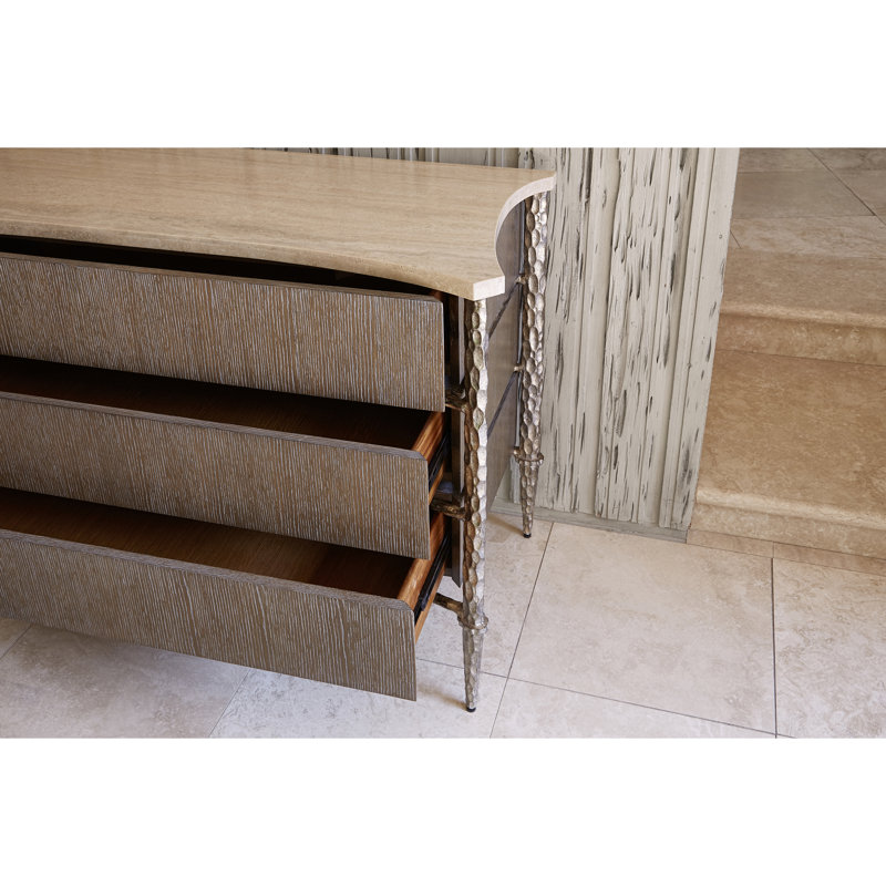 Chiseled Accent Chest, Silver