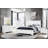Shaker Metallic White Mirror With Beveled Glass For Contemporary Bedrooms And Dresser Complement