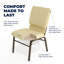 Chaise d'église en tissu 18,5 po Htwe-1880283183