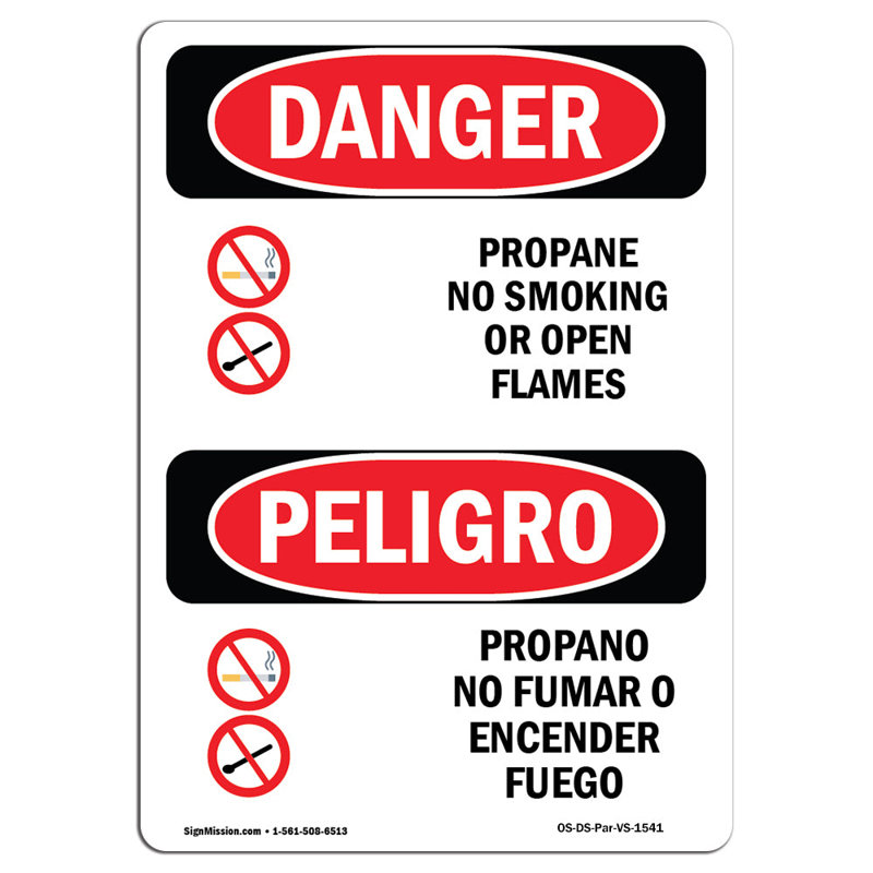 Danger Sign, 18" H x 12" W x 0.1" D
