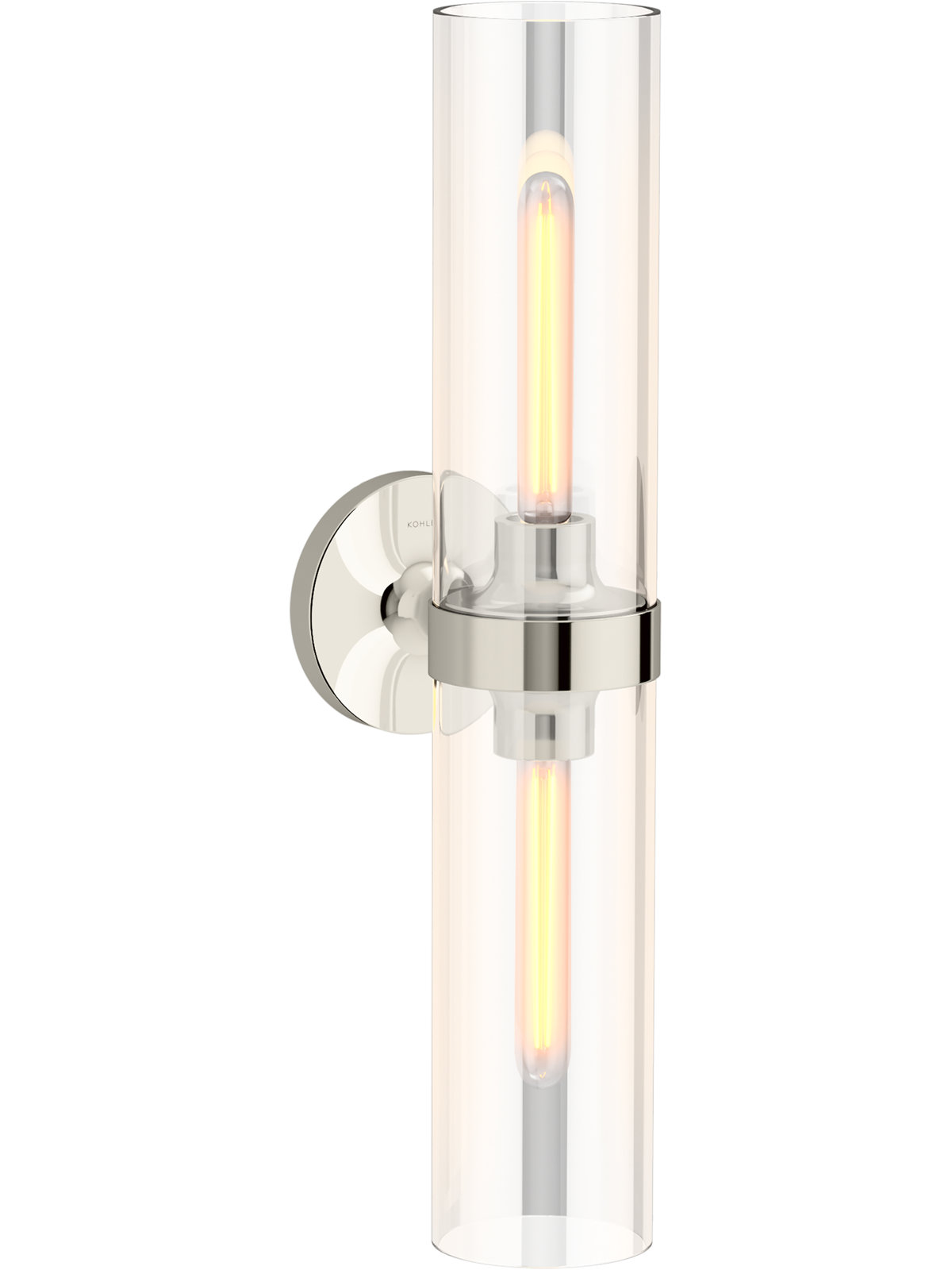 Kohler Purist 2-Light Wallchiere, 21.875" H x 4.75" W x 6.875" D, Polished Nickel