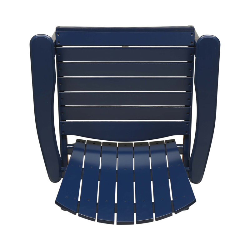 Outdoor Weather Resistant Acacia Wood Adirondack Dining Chairs (Set Of 2), Navy Blue